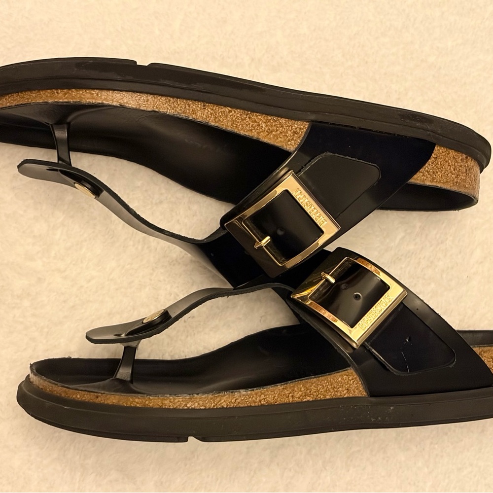 Birkenstock Gizeh Droplet Buckle Sandals/Black - Picture 3 of 8